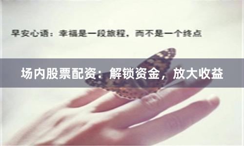 场内股票配资：解锁资金，放大收益
