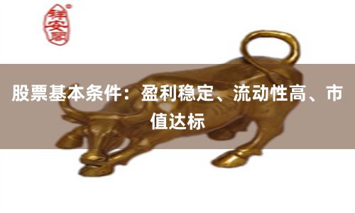 股票基本条件：盈利稳定、流动性高、市值达标