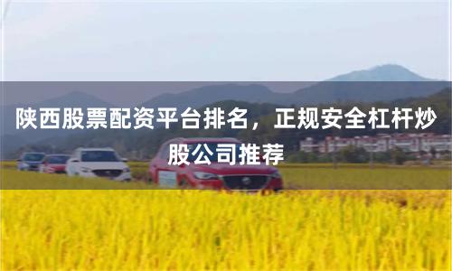 陕西股票配资平台排名，正规安全杠杆炒股公司推荐
